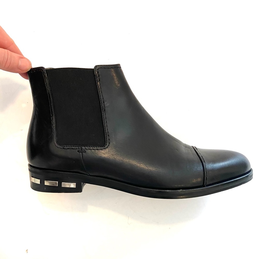 Lanvin Black Leather Chelsea Slip on Studded Boot - Picture 11 of 12